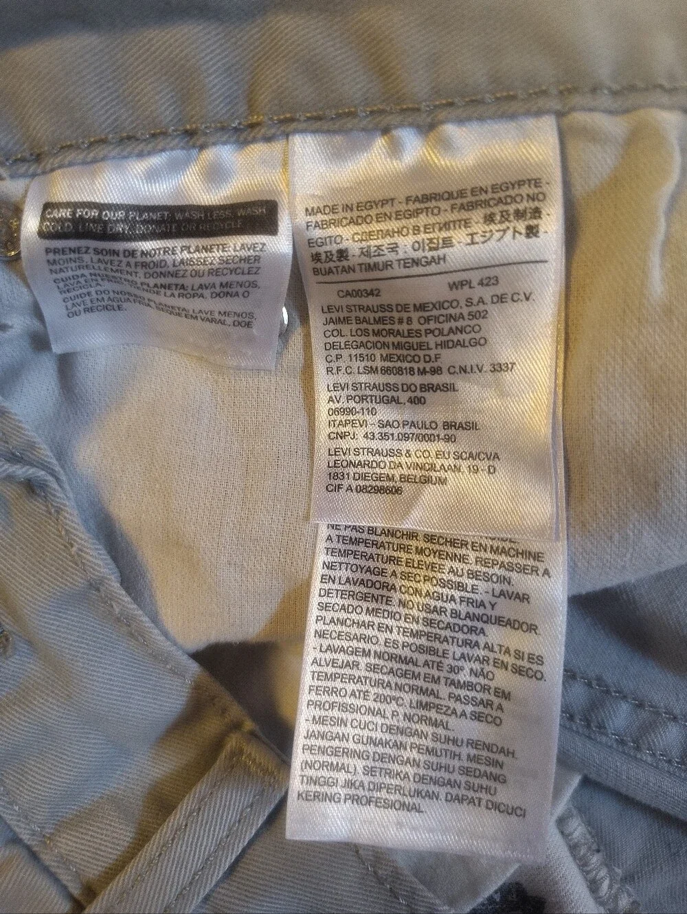 Levi's 514 Grey Jeans Size 38 X 30 Made In Egypt R Tag22